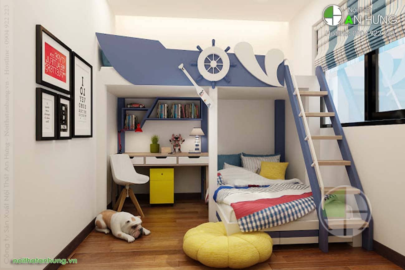 Giường tầng hình tàu thuyền - GT36