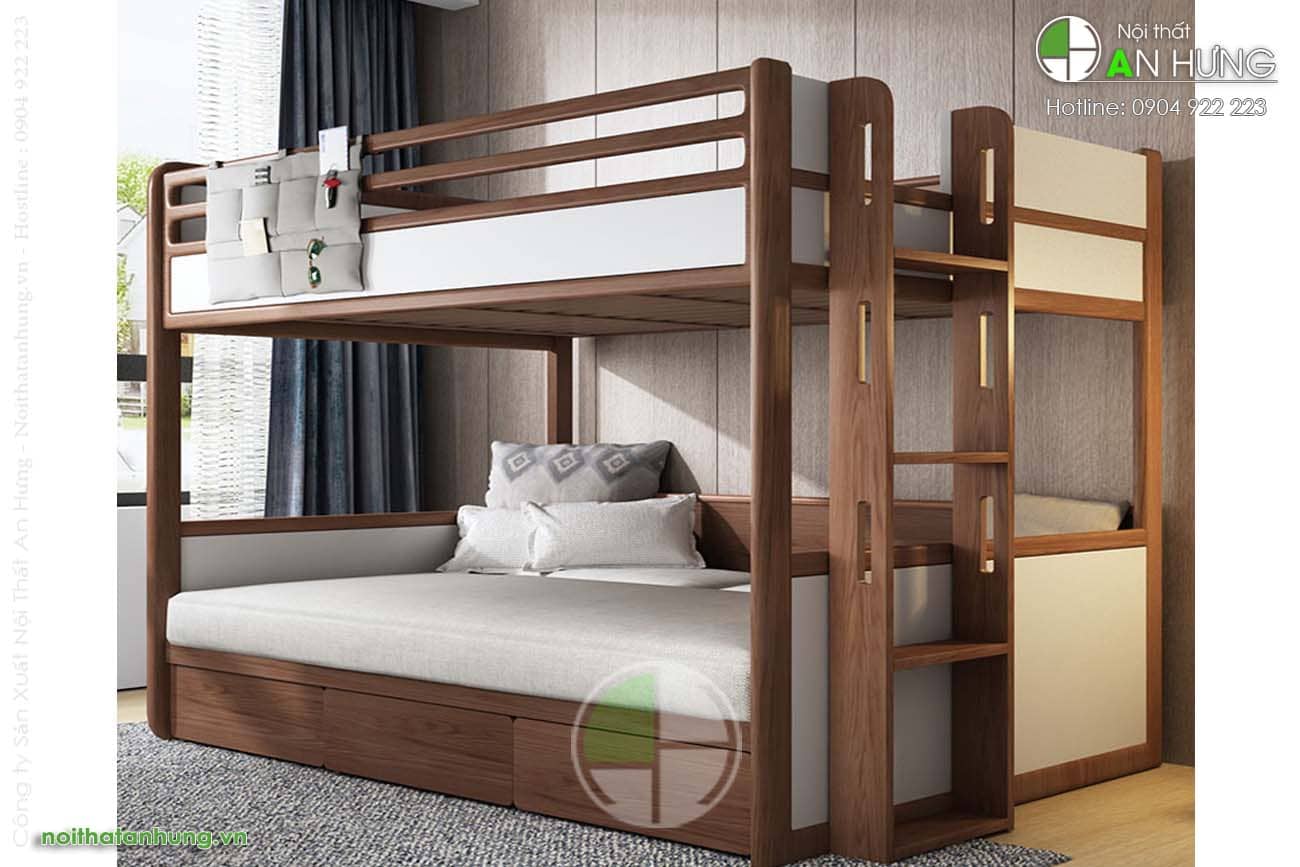 Giường tầng đơn giản đẹp - GT37