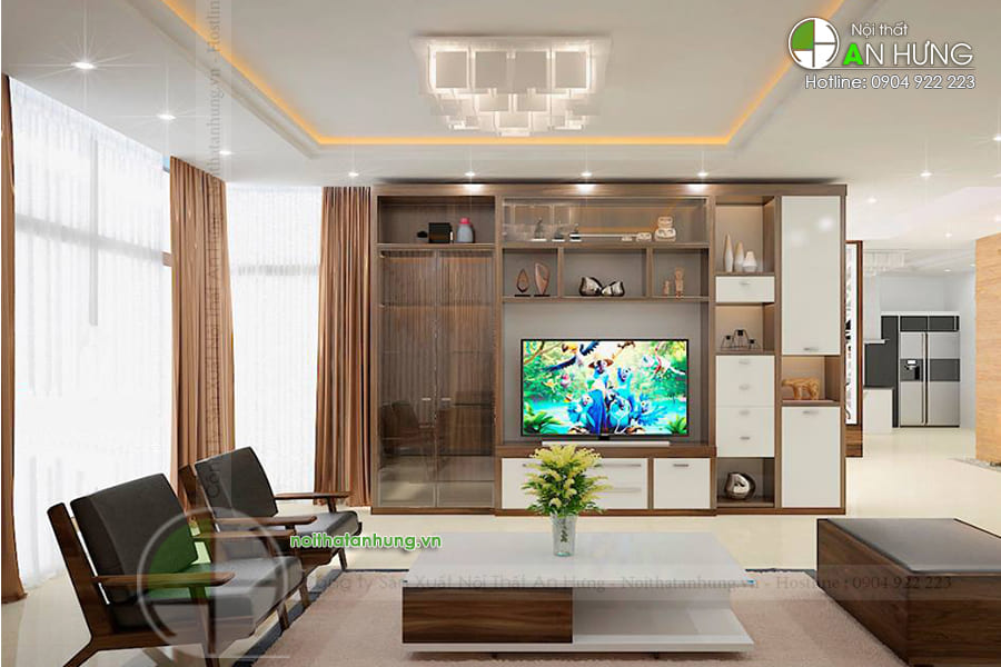 KỆ TIVI CÓ TỦ RƯỢU ĐẸP - KTV01