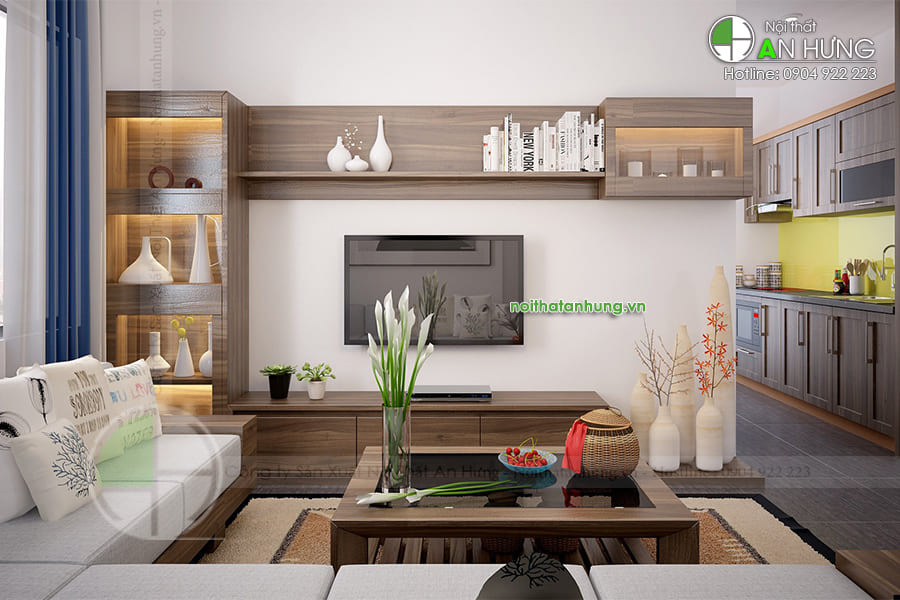 MẪU KỆ TIVI GỖ HIỆN ĐẠI - KTV02