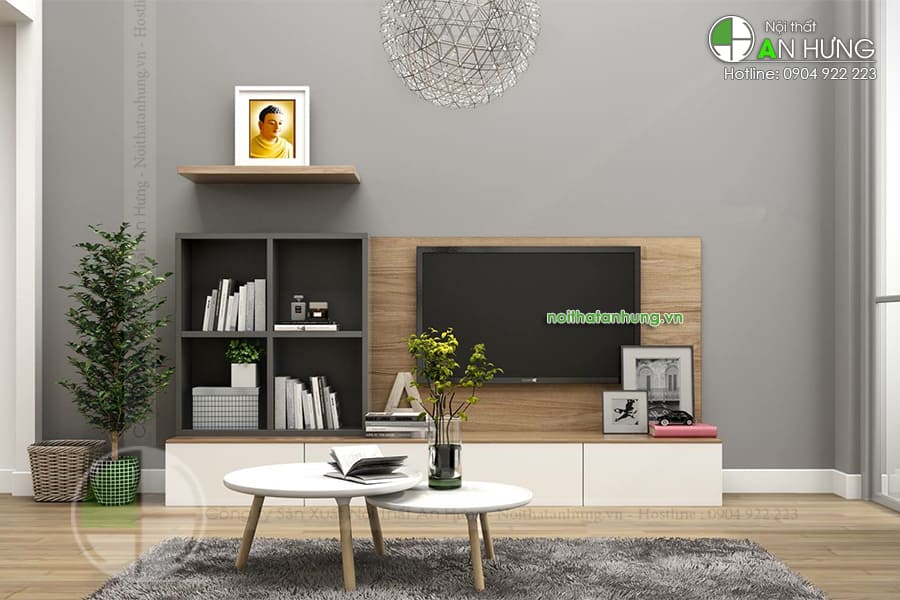 MẪU KỆ TIVI GỖ ÉP ĐẸP - KTV12