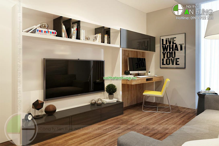 MẪU KỆ TIVI KẾT HỢP BÀN LÀM VIỆC - KTV14
