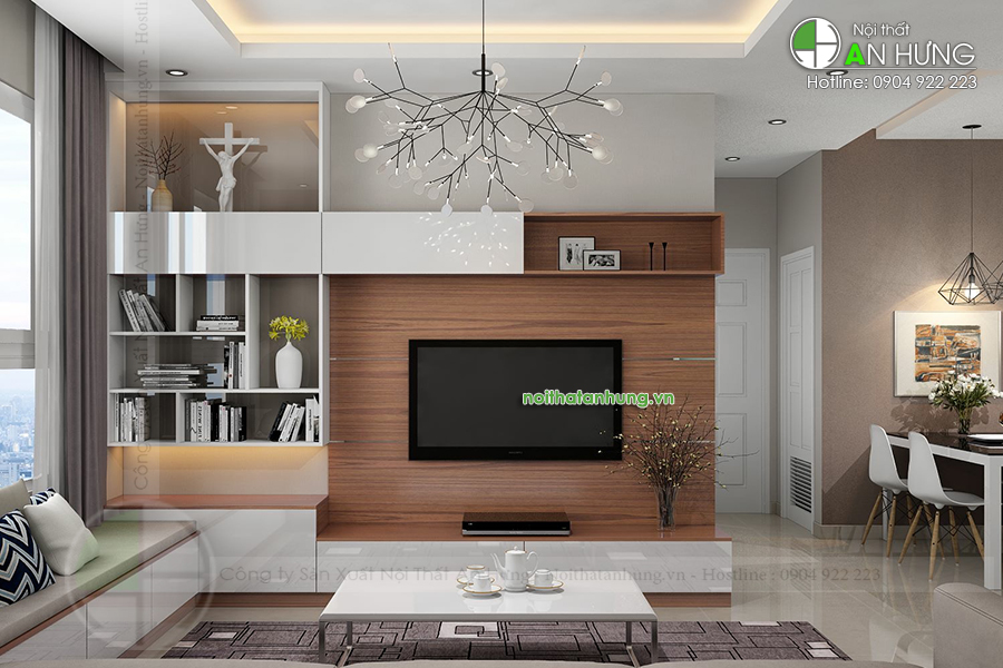KỆ TIVI BẰNG GỖ HIỆN ĐẠI - KTV30