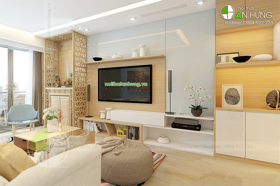 MẪU KỆ TIVI KẾT HỢP BÀN THỜ - KTV32