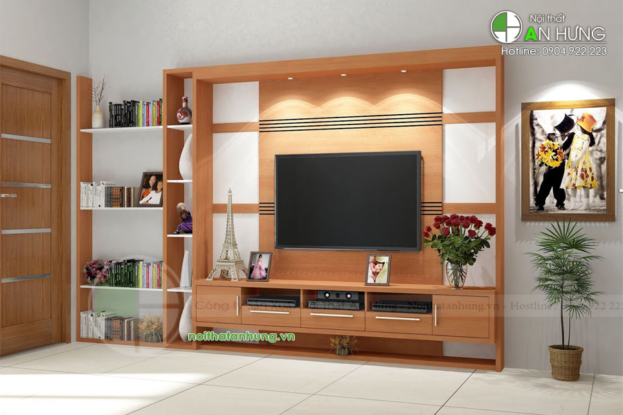 MẪU KỆ TIVI ỐP TƯỜNG ĐẸP - KTV47