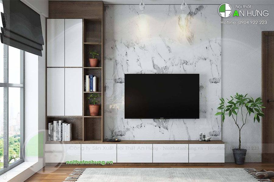 MẪU KỆ TIVI KẾT HỢP TỦ TRANG TRÍ - KTV60