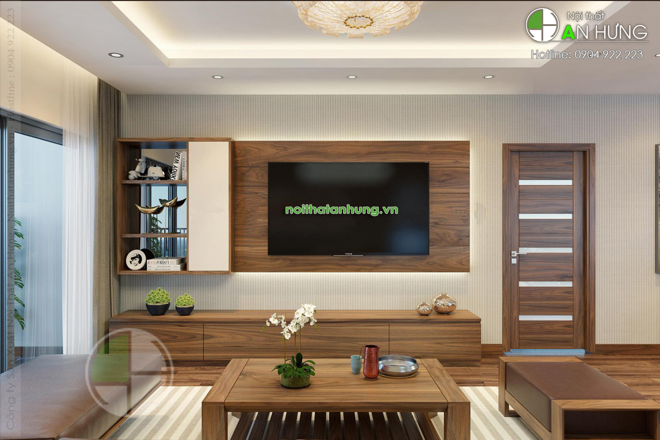 Mẫu kệ tivi gỗ óc chó đẹp - KTV62