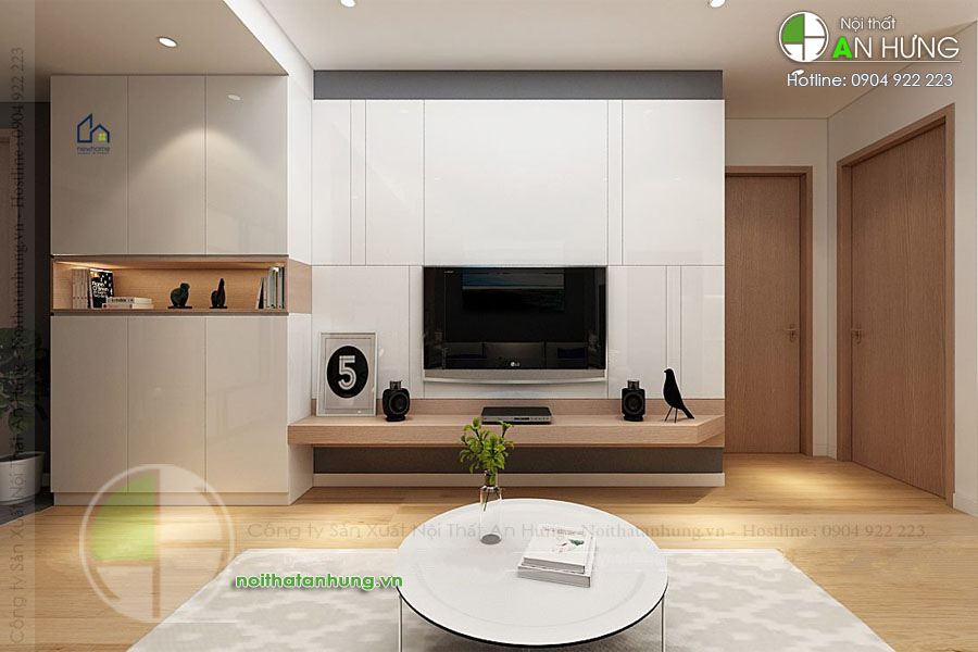 MẪU KỆ TIVI KẾT HỢP TỦ TRANG TRÍ ĐẸP - KTV66