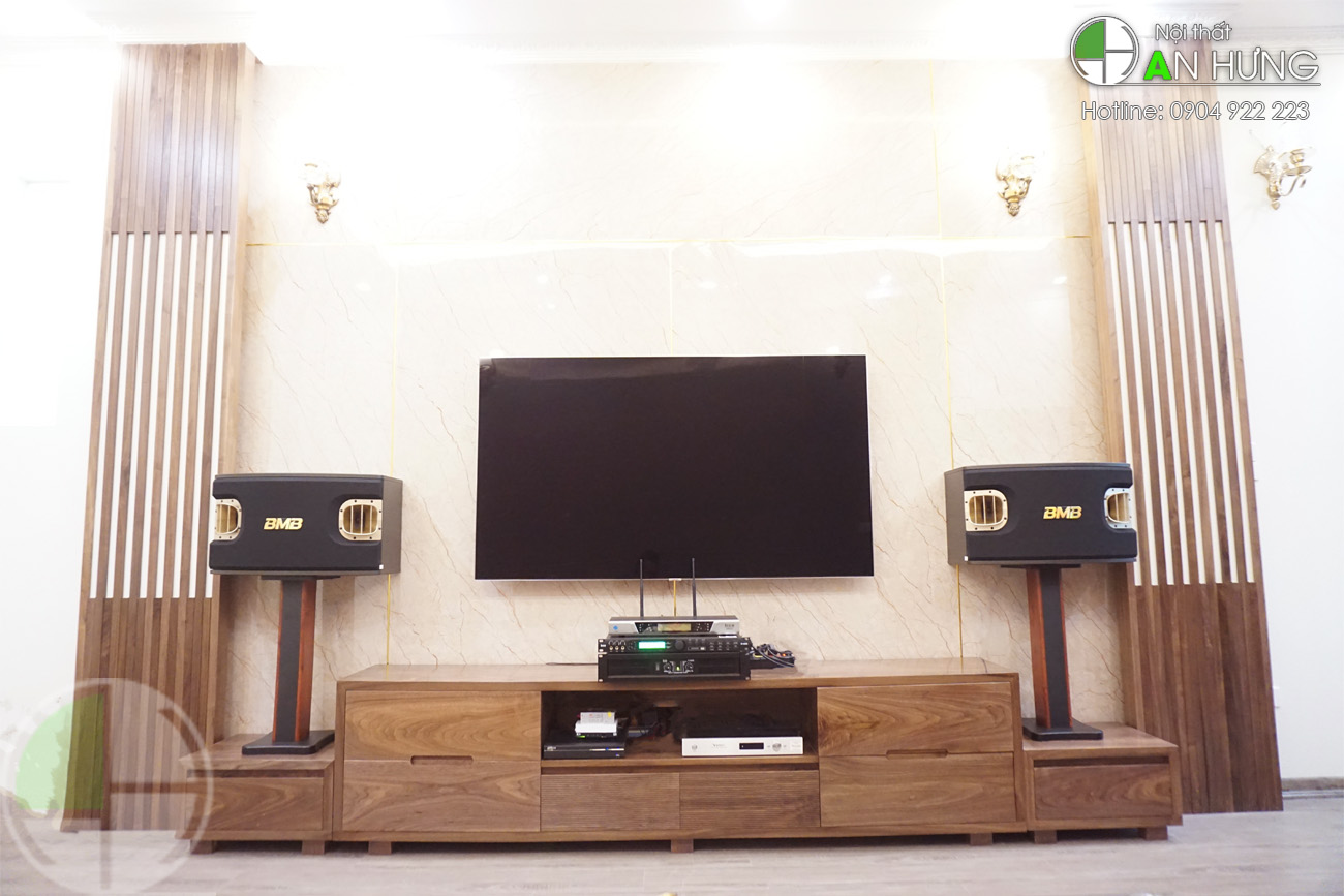 Mẫu kệ tivi gỗ óc chó hiện đại - KTV76