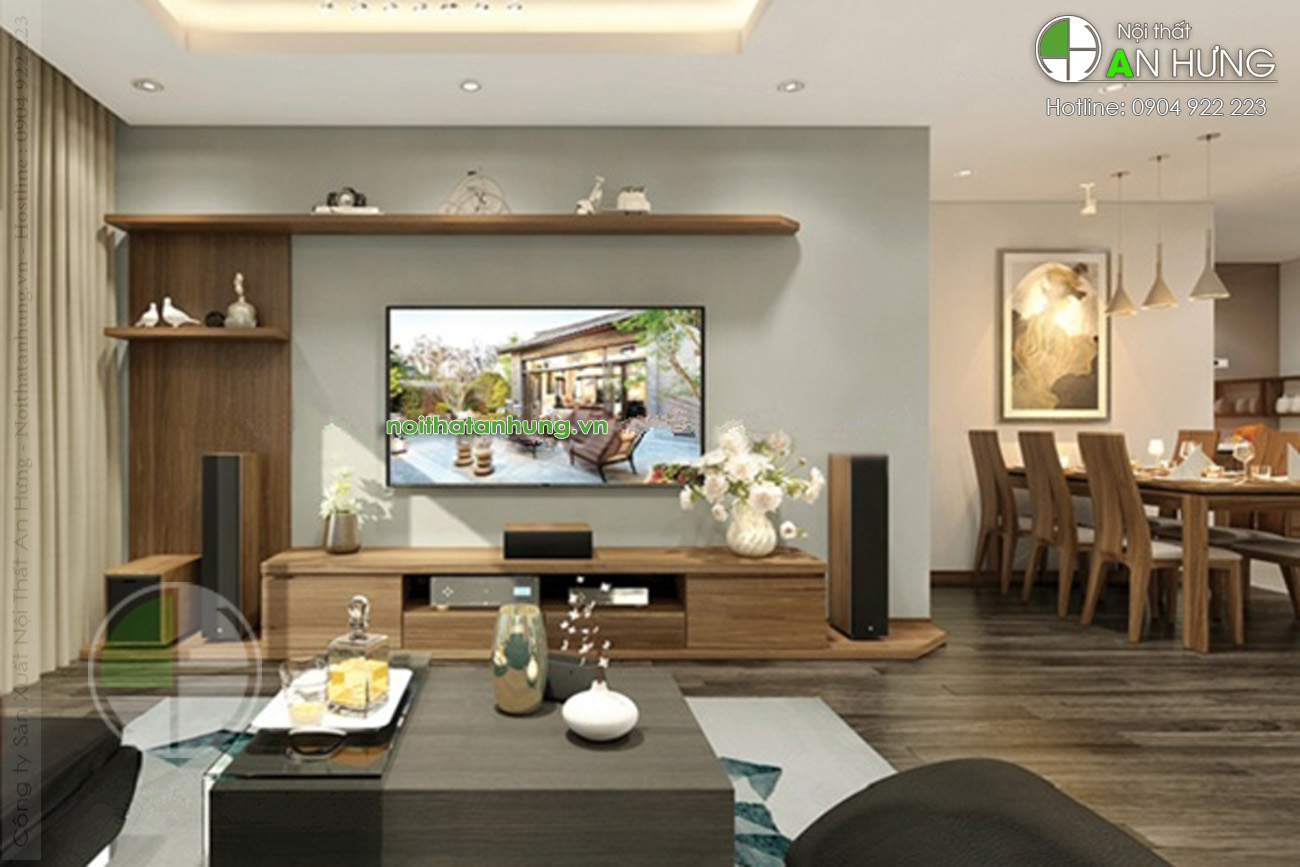 Mẫu kệ tivi hiện đại gỗ tự nhiên - KTV80