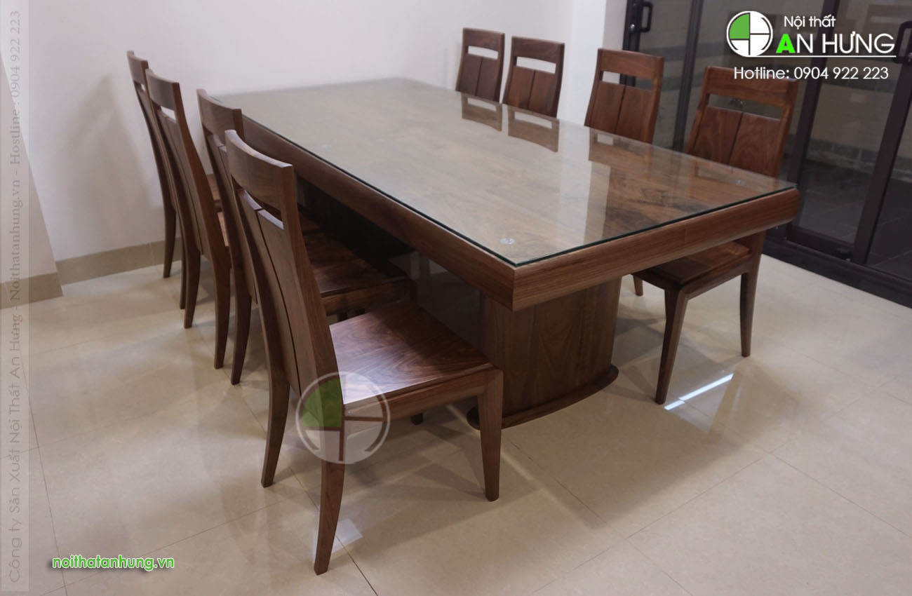 MẪU BỘ BÀN GHẾ ĂN GỖ ÓC CHÓ - KK16