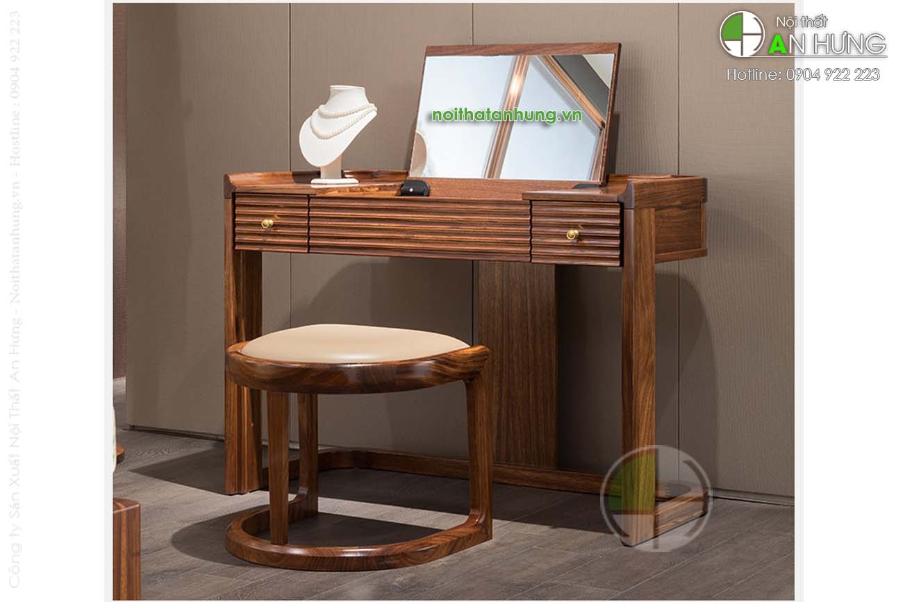 Mẫu bàn phấn gỗ óc chó - GG02