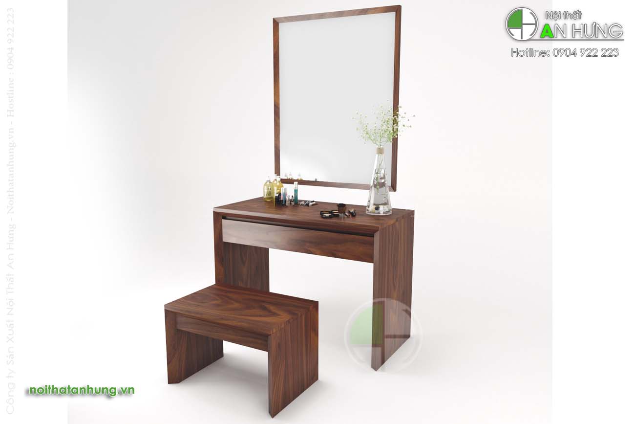 MẪU BÀN TRANG ĐIỂM GỖ ÓC CHÓ ĐƠN GIẢN ĐẸP - GG03