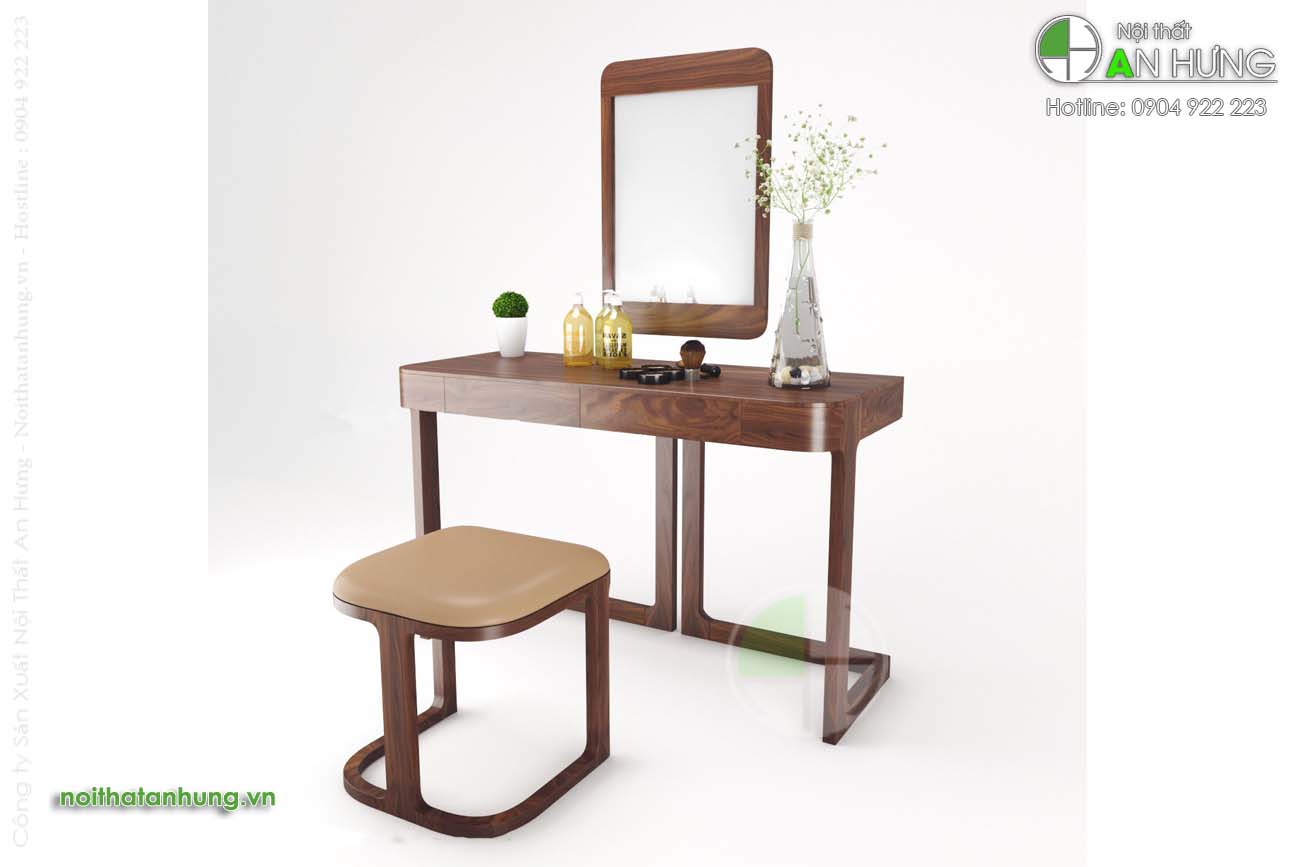 Mẫu bàn phấn gỗ óc chó đẹp - GG06