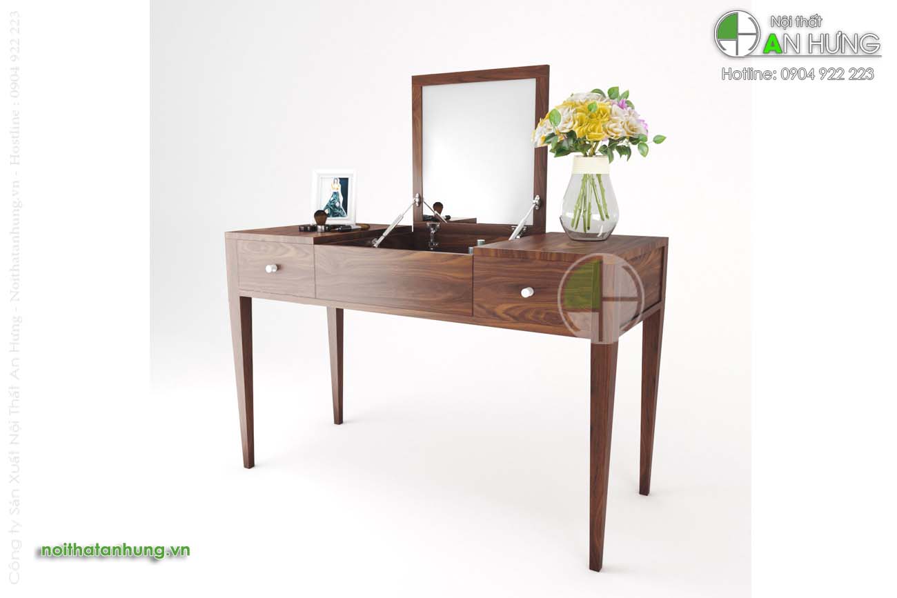 MẪU BÀN TRANG ĐIỂM GỖ ÓC CHÓ ĐẸP SANG TRỌNG - GG07