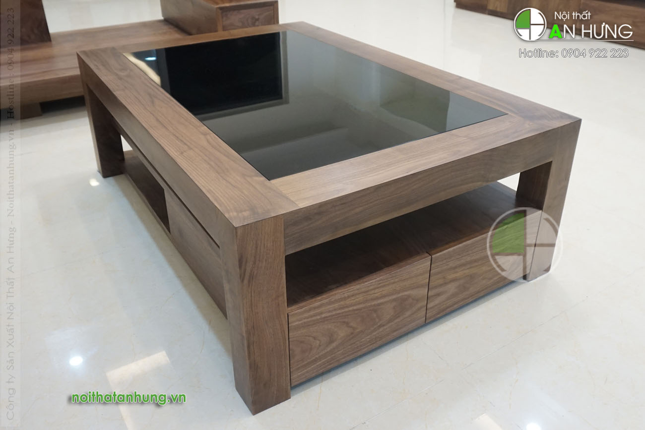 Mẫu bàn trà gỗ óc chó - CC02