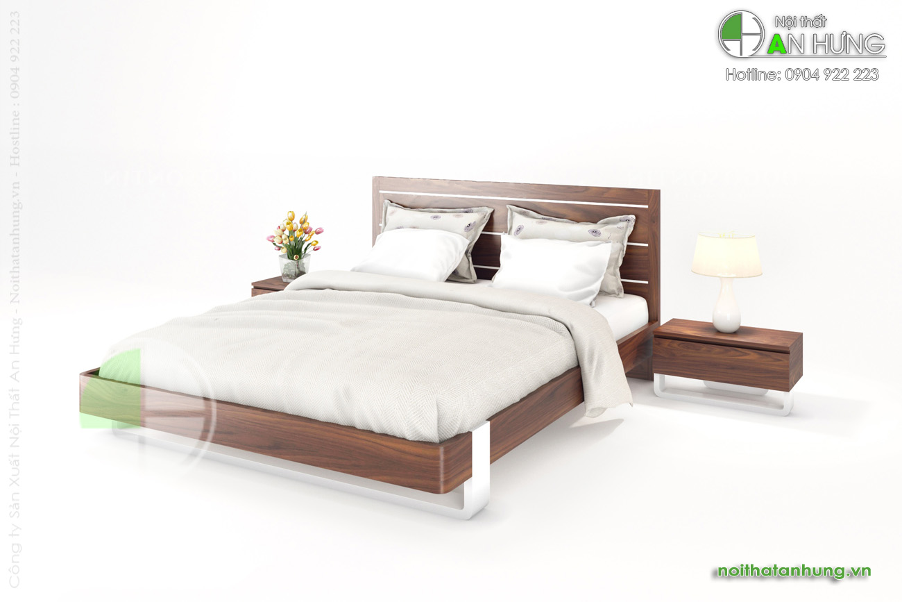 Giường ngủ gỗ óc chó hiện đại - FF06