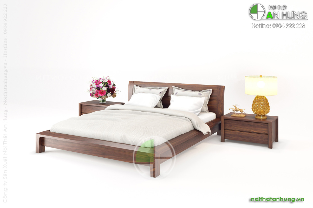MẪU GIƯỜNG NGỦ GỖ ÓC CHÓ SANG TRỌNG - FF23
