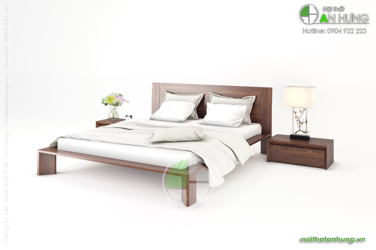 Giường ngủ gỗ óc chó sang trọng - FF24
