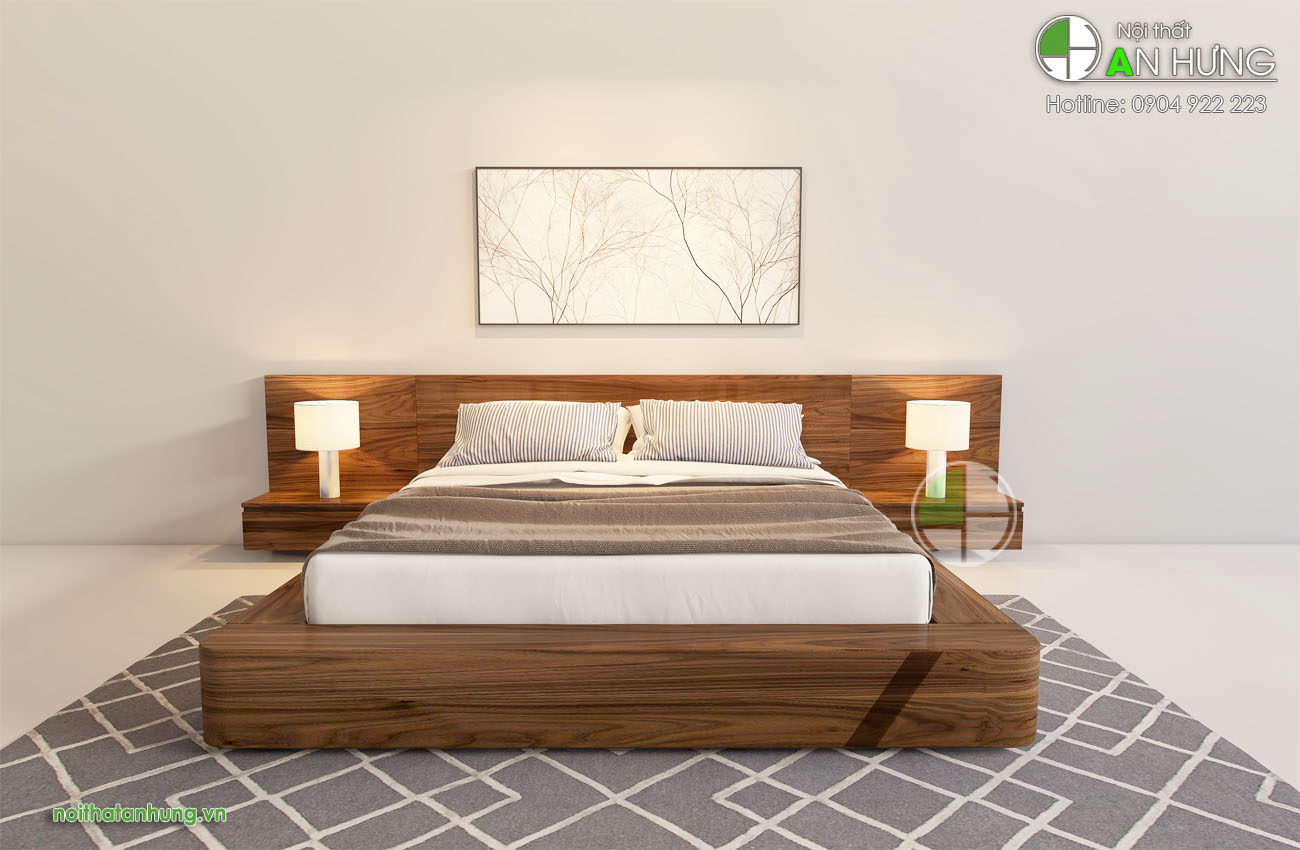 Giường ngủ gỗ óc chó hiện đại - FF26