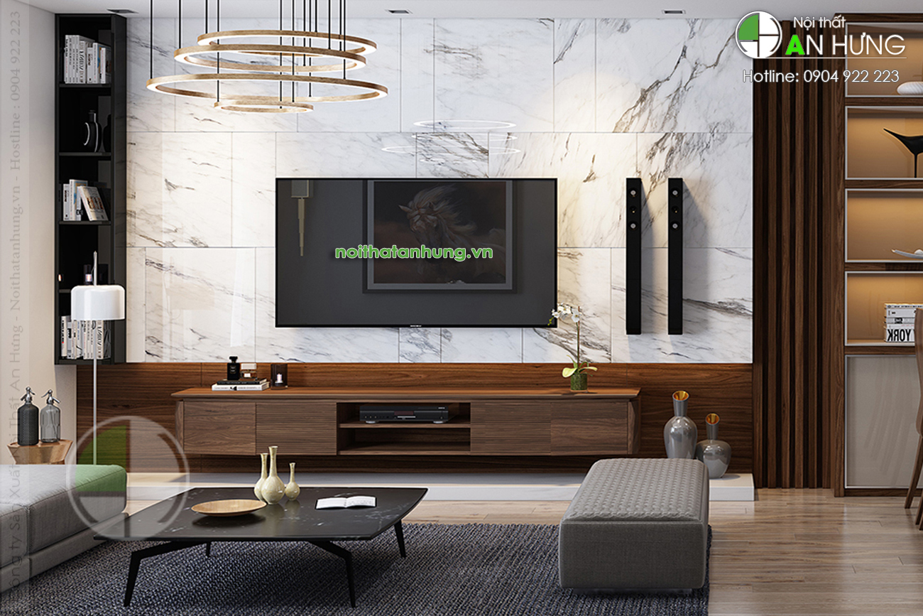 KỆ TIVI TREO TƯỜNG GỖ ÓC CHÓ ĐẸP - BB07