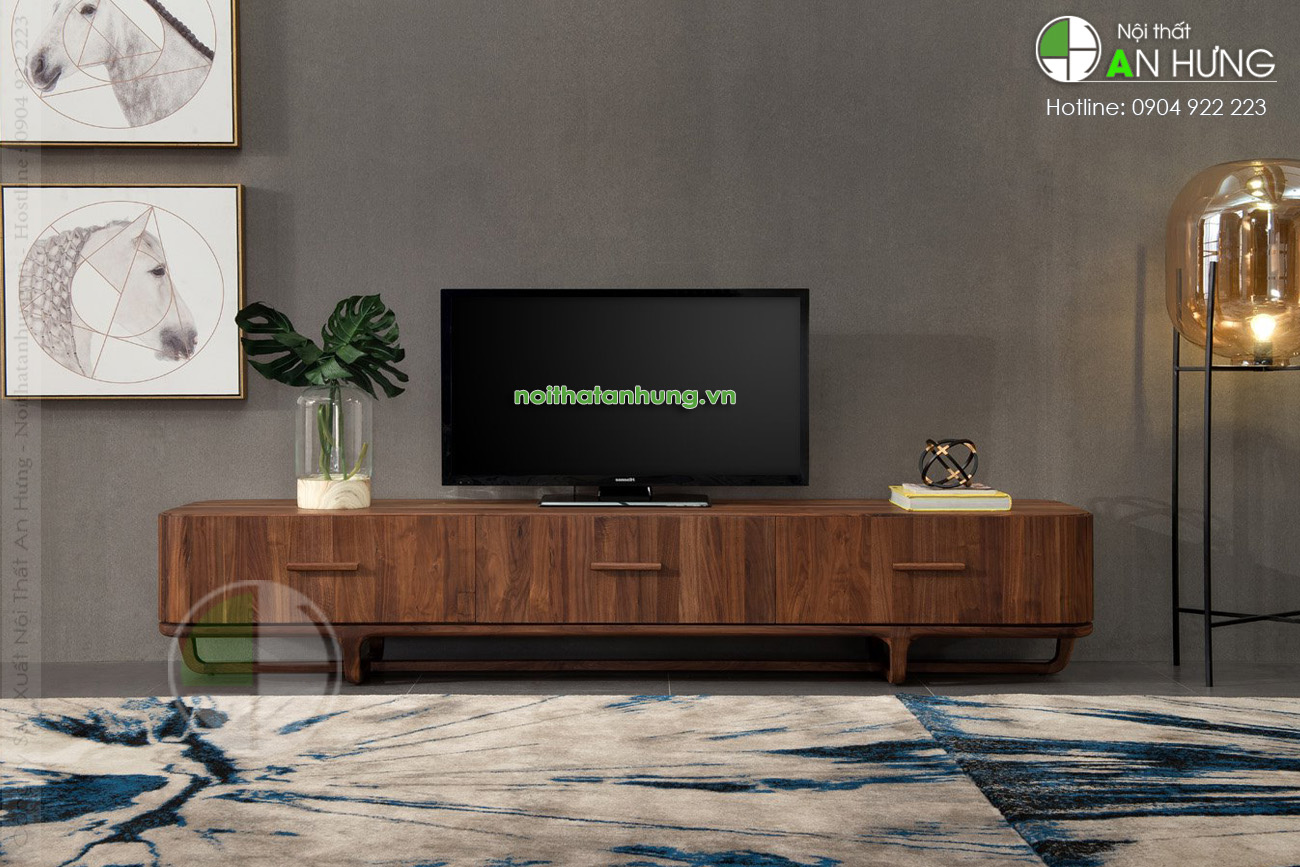 MẪU KỆ TIVI GỖ ÓC CHÓ KIỂU DÁNG ĐỘC ĐÁO - BB27