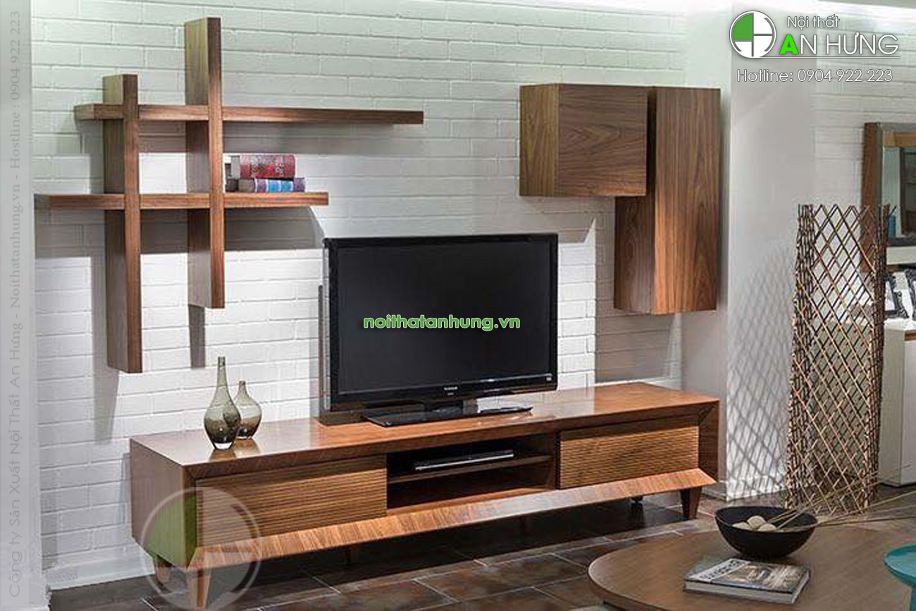 MẪU KỆ TIVI GỖ ÓC CHÓ HIỆN ĐẠI - BB28