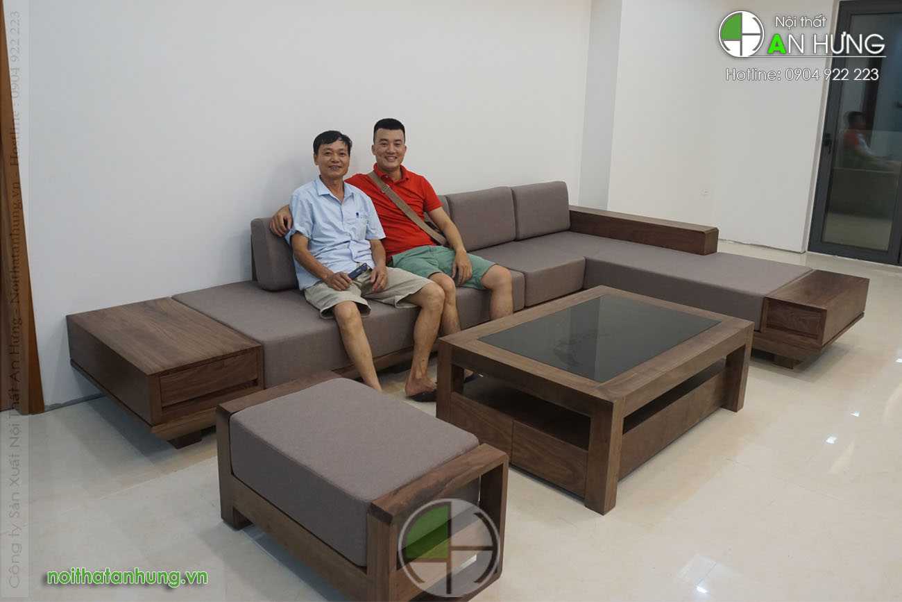 MẪU BỘ SOFA GỖ ÓC CHÓ CAO CẤP - AA15