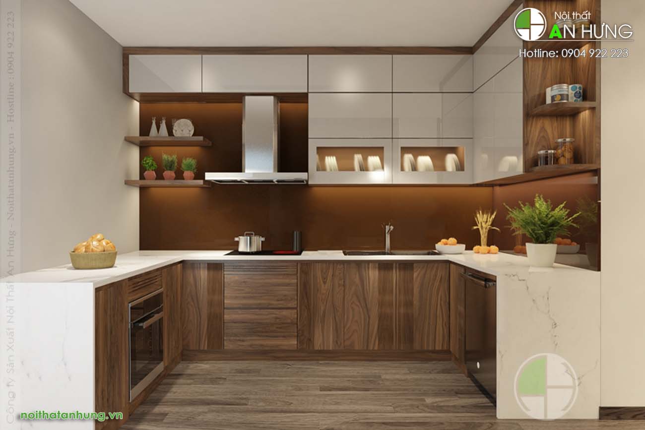 Mẫu thiết kế tủ bếp hiện đại HH12