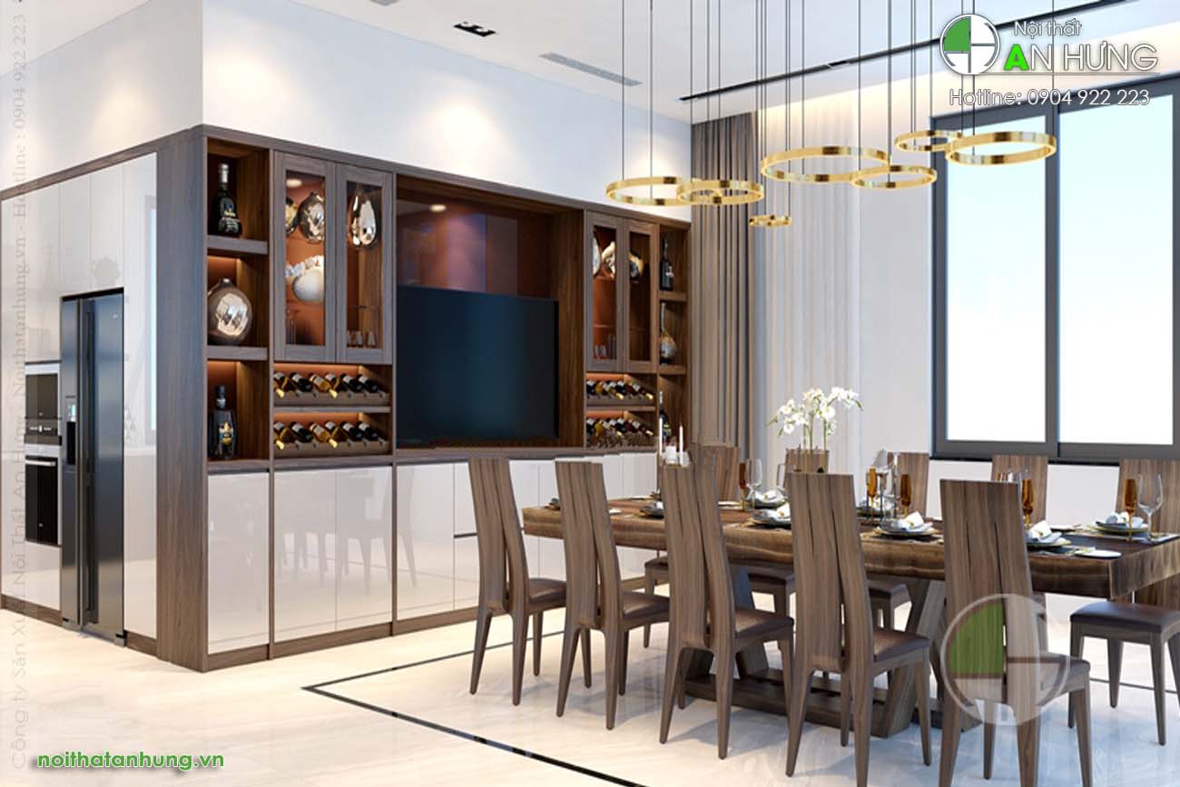 Tủ rượu trang trí  gỗ óc chó - TT06