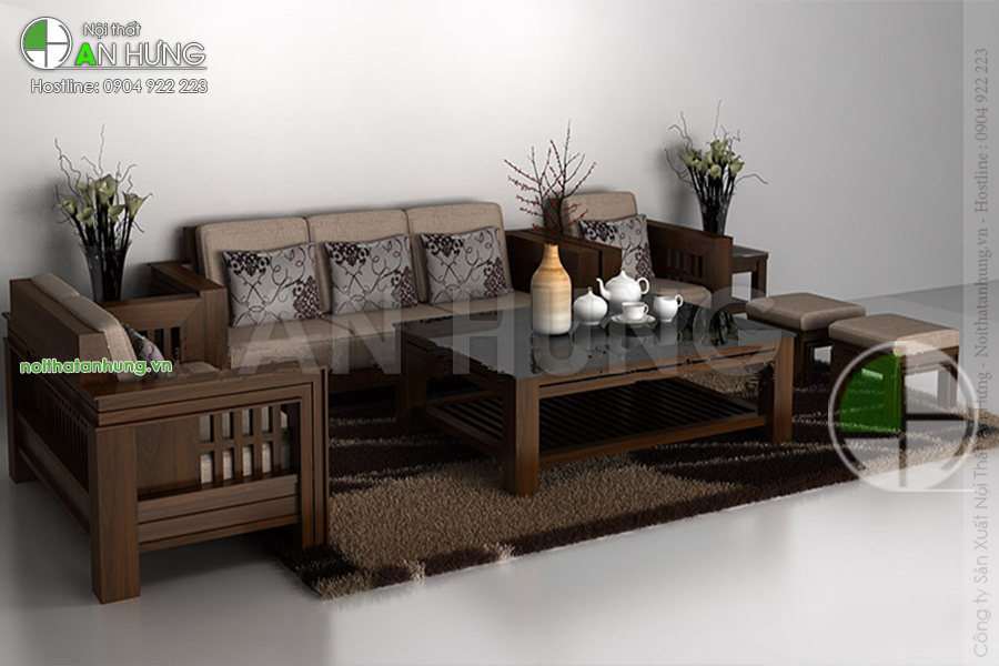 MẪU BÀN GHẾ SOFA GỖ PHÒNG KHÁCH ĐẸP - SFG16
