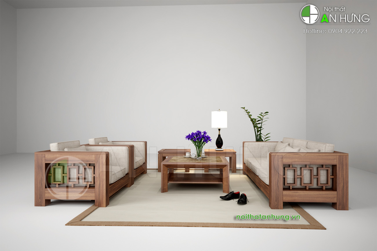 MẪU SOFA GỖ ÓC CHÓ CAO CẤP ĐẸP - SFG40