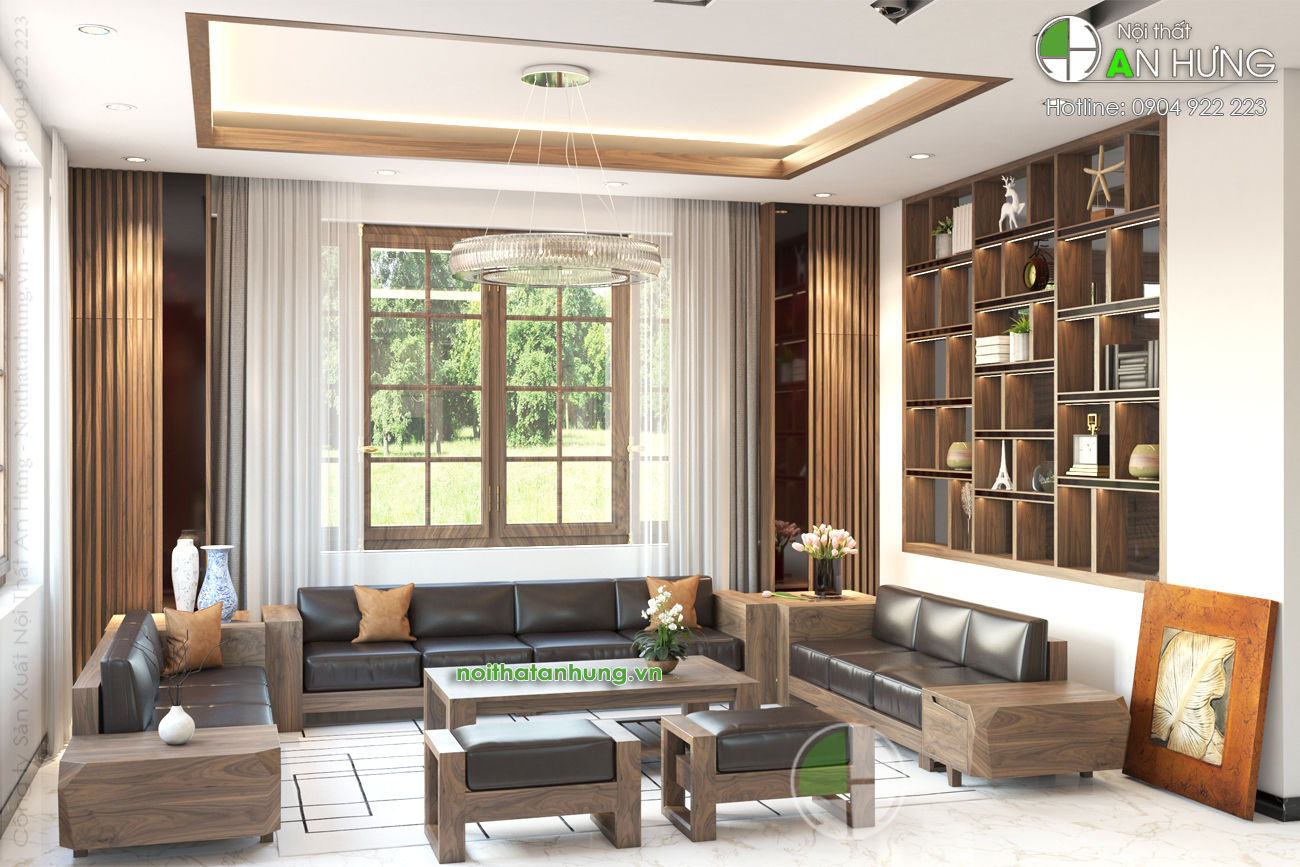 MẪU BÀN GHẾ PHÒNG KHÁCH GỖ ÓC CHÓ - SFG56