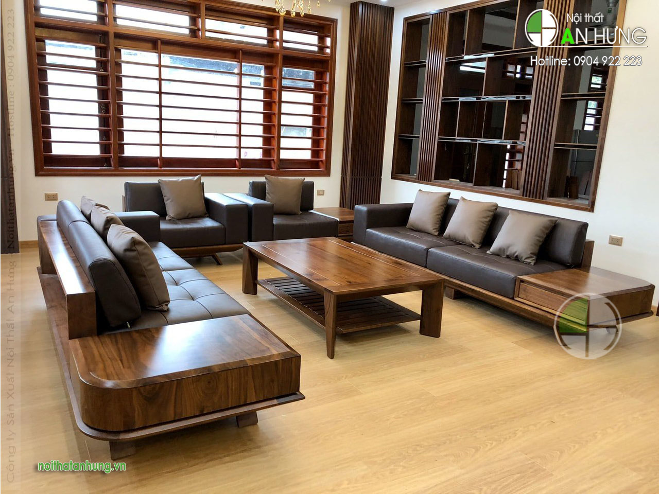 MẪU BỘ SOFA GỖ PHÒNG KHÁCH ĐẸP - SFG59