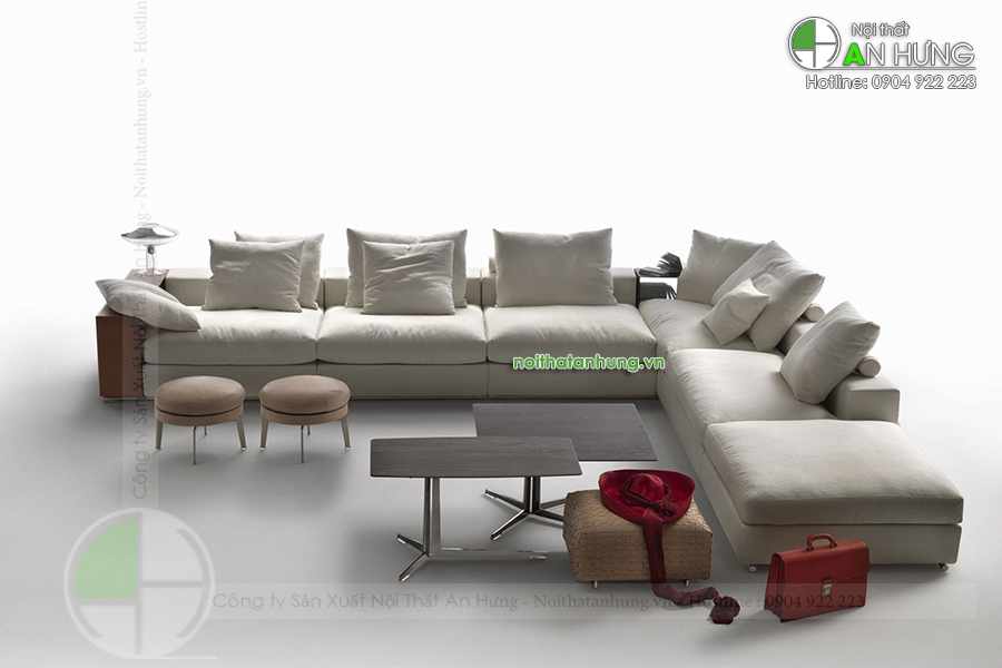 BÀN GHẾ SOFA NỈ PHÒNG KHÁCH ĐẸP - SF32