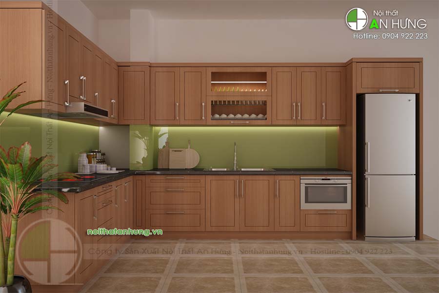 MẪU TỦ BẾP GỖ DỔI - TB07