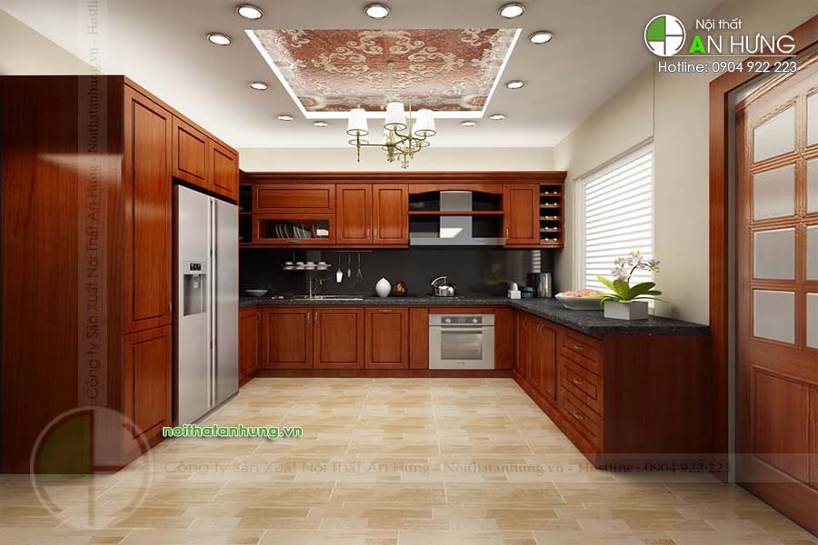 MẪU TỦ BẾP XOAN ĐÀO - TB15