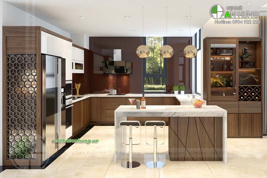 CÁC MẪU TỦ BẾP GỖ ĐẸP HIỆN ĐẠI - TB24