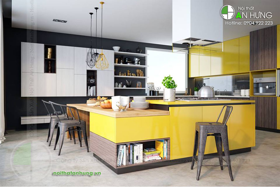 MẪU TỦ BẾP GỖ ACRYLIC ĐẸP - TB28