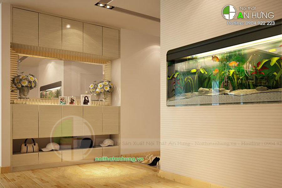 Mẫu tủ giày đứng cho chung cư - TG20