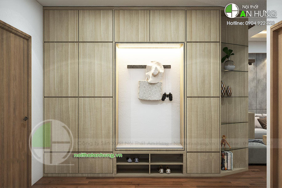 Tủ giày kết hợp tủ trang trí - TG28