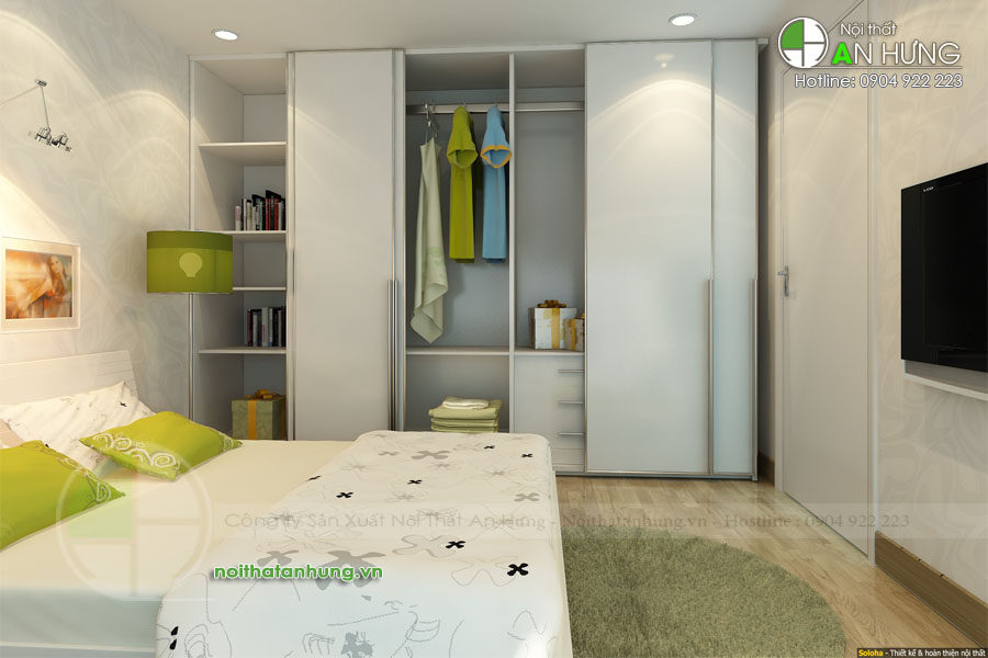 MẪU TỦ QUẦN ÁO CÔNG NGHIỆP CÁNH LÙA - TA18