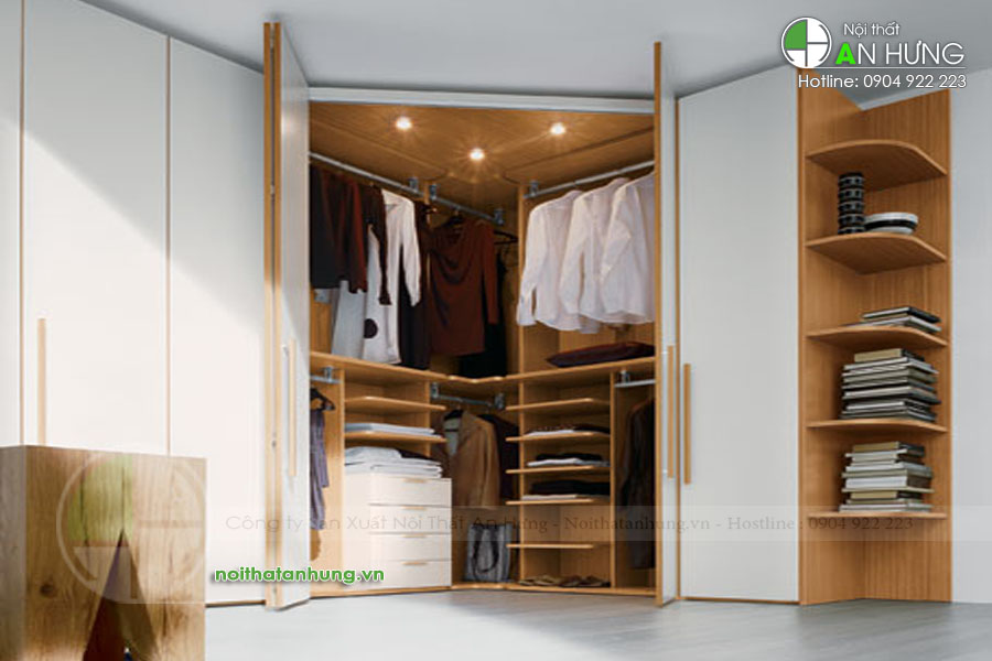 MẪU TỦ QUẦN ÁO GÓC ĐẸP HIỆN ĐẠI - TA19
