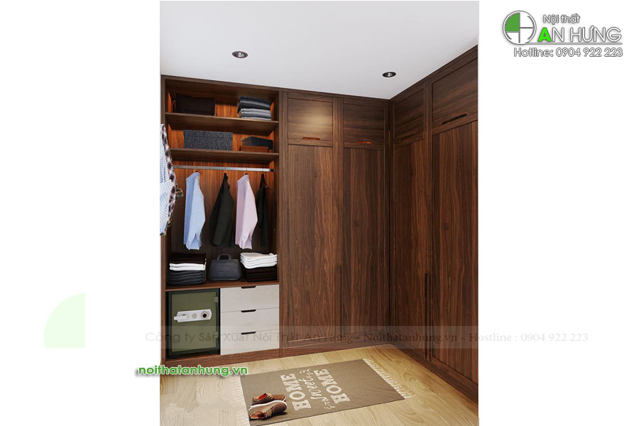 TỦ QUẦN ÁO GỖ ÓC CHÓ GÓC ĐẸP - TA27