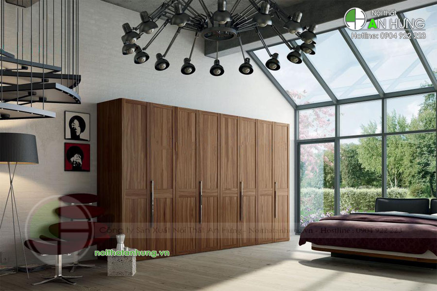 MẪU TỦ ÁO ĐẸP GỖ ÓC CHÓ - TA40