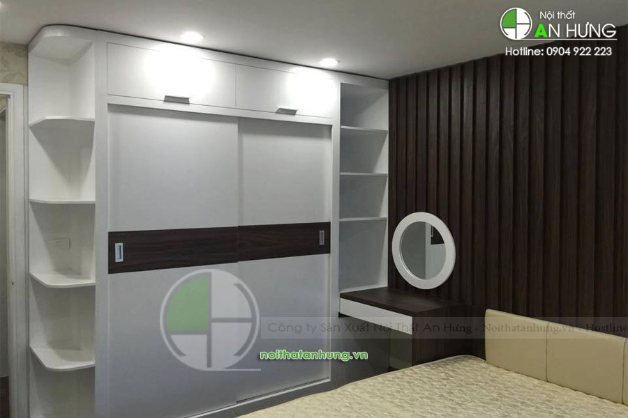 MẪU TỦ ÁO GỖ CÔNG NGHIỆP BO GÓC - TA44