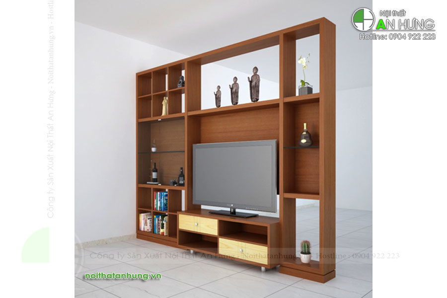 VÁCH NGĂN KẾT HỢP KỆ TIVI ĐẸP- VN19