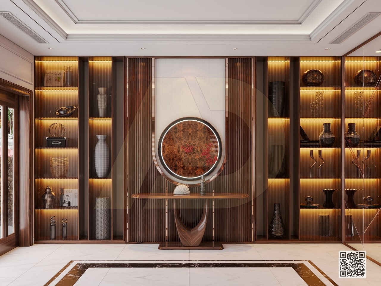BÀN CONSOLE GỖ ÓC CHÓ THANH LỊCH - SS09