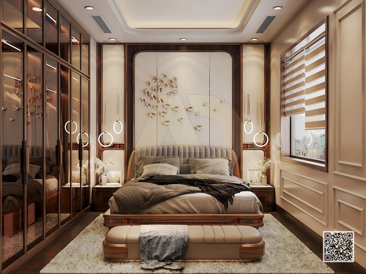 GIƯỜNG NGỦ GỖ ÓC CHÓ LUXURY - FF47