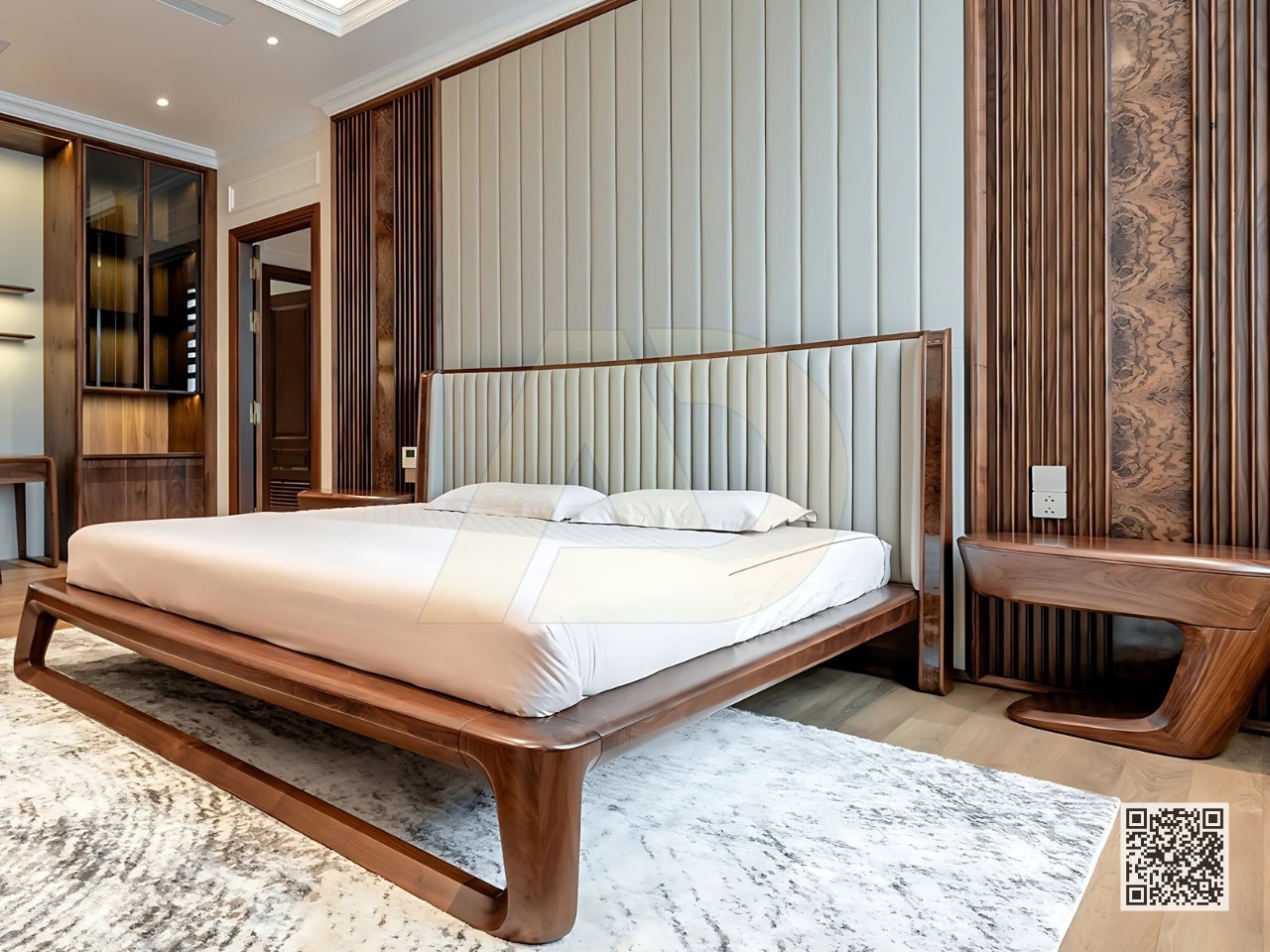MẪU GIƯỜNG NGỦ GỖ ÓC CHÓ TINH TẾ, HIỆN ĐẠI - F53